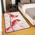 thumbnail image 2 of Erosebridal Cardinal Bird Area Rugs For Living Room 3x5,Red and Pink Bedroom Decor,Flower Room Decor, 2 of 5