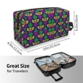 thumbnail image 4 of Goofa Mardi Gras Carnival3 Printed Toiletry Bag with Handle,Large Capacity Travel Makeup Cosmetic Bag for Women, Carry on Airport Airline Compliant Bag, 4 of 9