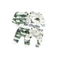 thumbnail image 2 of Canrulo Dinosaur Newborn Infant Baby Boy Clothes Set Long Sleeve Sweatshirts Tops Pants Outfits Green 12-18 Months, 2 of 7