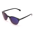 thumbnail image 2 of Polarized Round Verona Horn Rimmed Sunglasses - Black Clear Blue, 2 of 5