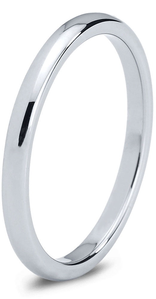 Tungsten Wedding Band Ring 2mm for Men Women Comfort Fit