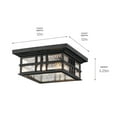 thumbnail image 3 of 49834BKT Kichler Lighting Beacon Square - 2 light Outdoor Flush Mount in Craftsman/Mission Style made with Climates Materials for Coastal, 3 of 3