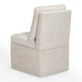 thumbnail image 4 of WestinTrends Soho Modern Upholstered Chenille Armless Dining Chairs With Casters (Set of 2), Taupe, 4 of 15