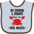 thumbnail image 3 of Inktastic Grammy and Gramps Love Me Grandson Grandchild Boys or Girls Baby Bib, 3 of 4