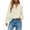 Beige, variant on Fancifize Womens Oversized Shirt Ruffle Long Sleeve Top Trendy V Neck Blouse Casual Loose Fit Fall Dressy Outfits