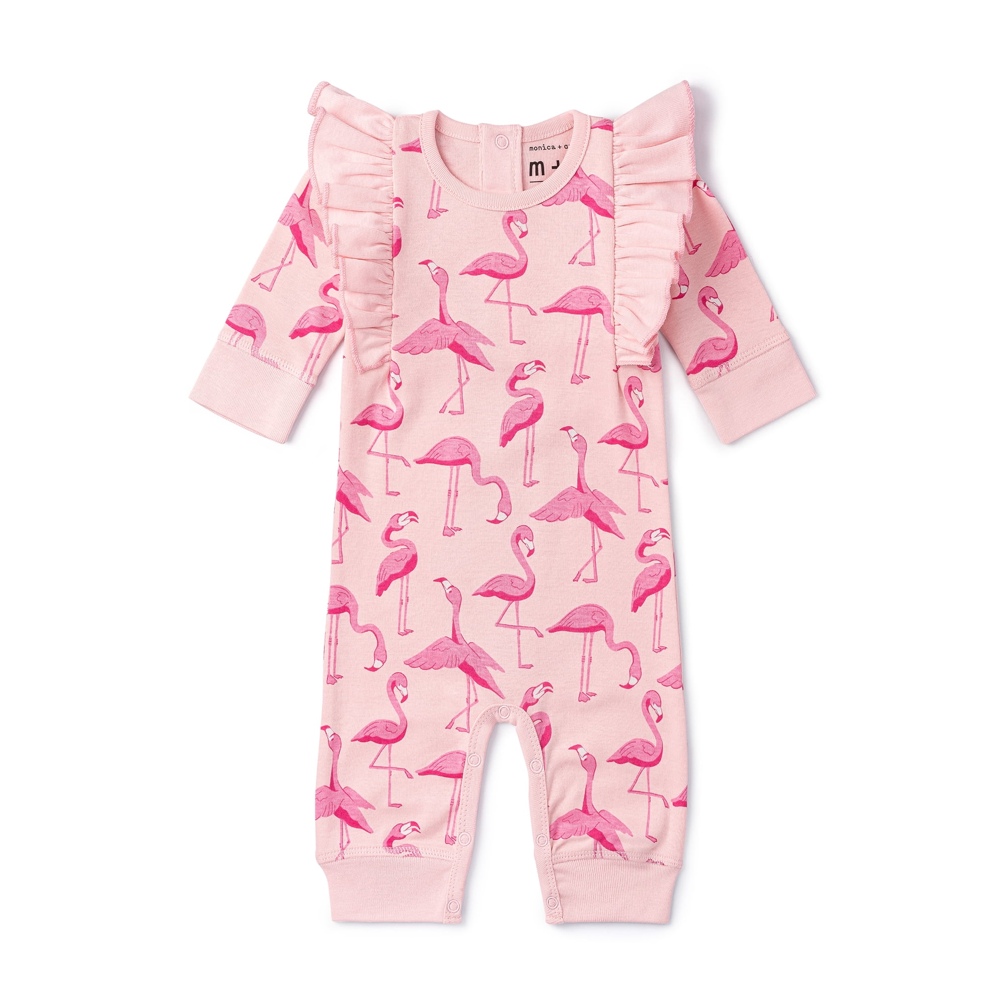 Monica + Andy, Organic Cotton Double Ruffle Romper, Sizes Newborn - 18-24 Months
