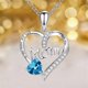 thumbnail image 3 of Colgante delicado con forma de corazón para mujer, collar de circonita con letras de mamá, accesorios de fiesta para mujer, regalo romántico de joyería para el día de la madre, 3 of 4