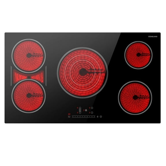 Gasland Chef 36in. 5 Elements Radiant Electric Cooktop in Black with Tri-Ring Element and Bridge Element