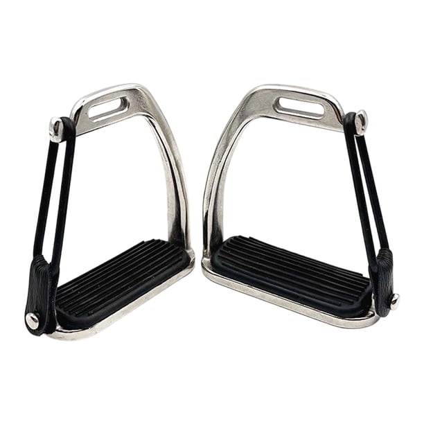 2 estribos de equitación con pedal de goma, de entrenamiento, estribos antideslizantes para silla de montar, reposapiés para competiciones y