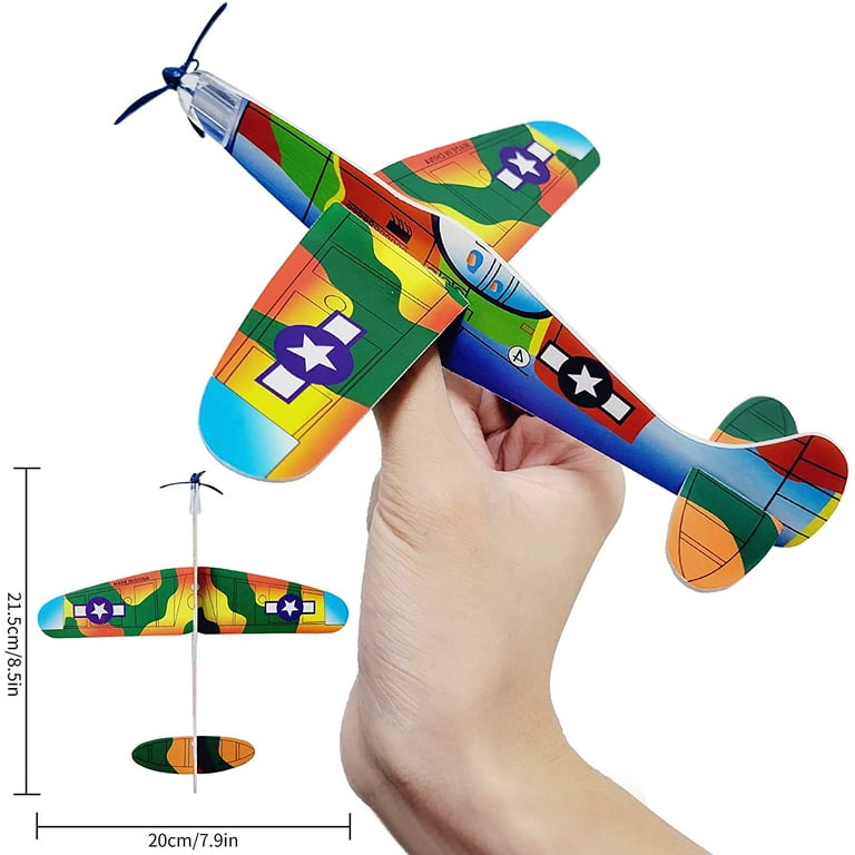 24 PCS 8 Airplane Toy,12 Different Designs Planes Toys For Boys,Foam  Glider Planes Toys,Birthday Favors Lightweight Paper Airplanes,Outdoor Flying  Toys,Party Favors For kids 8-12 