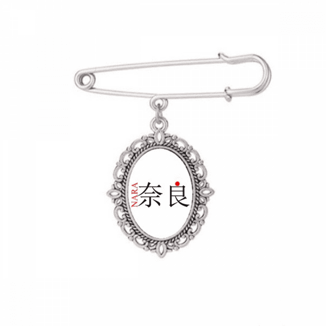 Nara Japaness Ville Nom Rouge Soleil Drapeau Broche Épingle Robe Chemise Châle Clips