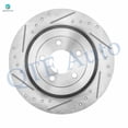 thumbnail image 2 of Rear Drilled Slotted Brake Disc Rotors 330mm For 2011-2014 Ford Edge, 2 of 6