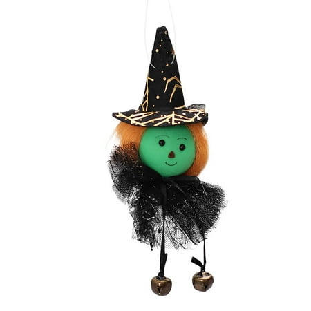 

Halloween Venue Layout Props Cartoon Gauze Skirt Bell Pendant Ghost Witch Pendant Event & Party Supplies