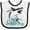 White and Black, variant on Inktastic Great White Shark Jumping Boys or Girls Baby Bib