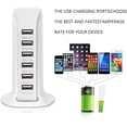 thumbnail image 5 of QinYing 6-Port USB Wall Charger Desktop Charging Station Quick Charge 2.1,Compatible with Phones,Tablets Smartphones and More, 5 of 7