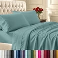 thumbnail image 1 of Softest 100% Cotton Sheets, Twin XL Sheets Set, 400 Thread Count Sateen Bedding for Dorm Rooms & Adults, Deep Pocket Sheets, Cooling Sheets (Teal), 1 of 13