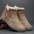 thumbnail image 4 of Zapatos Nieve Caña Alta Botas Casuales para Hombres Sin Cordones Impermeables La Oficina en Casa, 4 of 9