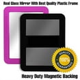 thumbnail image 3 of CEREM Magnetic Locker Mirror, Orange 5" x 7" - Real Glass Make-up Mirror - Locker Accessory for School, Home, Gym, Office, 3 of 9