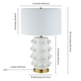 thumbnail image 7 of Evelyn&Zoe Farrington 26" Tall Ceramic Table Lamp with Fabric Shade, Matte White/White, 7 of 7