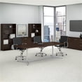 thumbnail image 3 of Pemberly Row Boat Shaped Conference Table with Metal Base in Cherry, 3 of 7