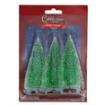 thumbnail image 2 of Pink Winter Wonderland Village Bottle Brush Christmas Trees 4 Inches Seasonal Ornament Indoor Holiday Festive Display Miniature Design Decor Peppermint Candy Base 3 Pieces Pack of 2, 2 of 7