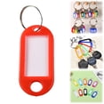thumbnail image 2 of Sunxin Red Color-Marked Label Tag Pendantcolorful Plastic Key Tags Hotel Room Number Labels & Luggage Identification Tags with Keychain Accessories, 2 of 9