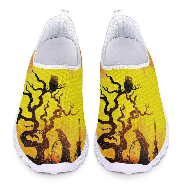Nuevos zapatos casuales clásicos para mujer, zapatillas de deporte para exteriores de verano y otoño, zapatos de malla ligeros y transpirables, regalos de Halloween