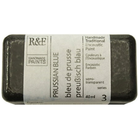 UPC: 0836943008021 | R&F Handmade Paints Encaustic Paint Cakes 40ml Cakes Prussian Blue