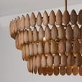 thumbnail image 4 of Capital Lighting 354461LW Ravi 6 Light 37" Wide Chandelier - Light Wood / Patinaed Brass, 4 of 7