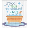 thumbnail image 3 of Funny Quote Bath Tub with Bubbles Relaxing Print Polyester Fabric Shower Curtain, 3 of 3