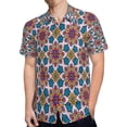 thumbnail image 4 of High Quality Hawaiian Shirts for Men Short Sleeve Aloha Beach Shirt Floral Summer Casual Button Down Shirts Blouses JGLE3L, 4 of 7