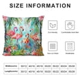 thumbnail image 6 of AWERP Flamingos Palm Trees Tropical 2-Piece Plush Pillowcase Set, Summer Pillow Case Set of 2 White, 6 of 6