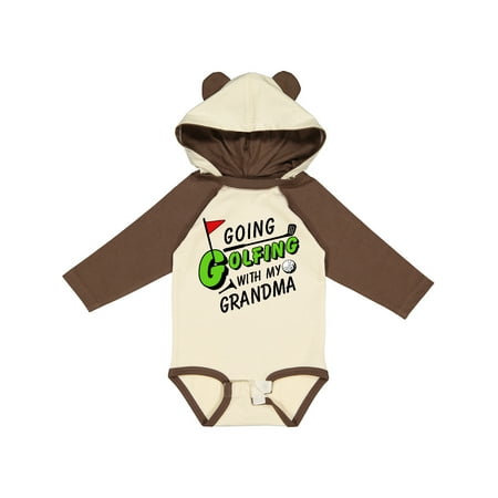 

Inktastic Going Golfing with My Grandma- Kids Golf Gift Baby Boy or Baby Girl Long Sleeve Bodysuit
