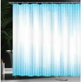 thumbnail image 4 of Ambesonne Modern Shower Curtain, Geometric Squared Design, 69"Wx84"L, White and Blue, 4 of 5