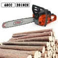 thumbnail image 4 of 20" 68CC Gasoline Chainsaw Cutting Wood Gas Sawing Aluminum Crankcase Chain Saw, 4 of 10