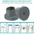 thumbnail image 4 of PinesC Replacement Feet for Bath Chair Shower Chair Leg Caps Heavy Duty Replacement Feet for Shower Chair Slope Rubber Tips Non Slip Shower Bench Rubber Tips (Gray, 1-1/8"), 4 of 5