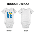 thumbnail image 3 of Love Sweden Flag Heart Baby Rompers Baby Clothes (White, 12-18 Months), 3 of 5