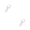 thumbnail image 3 of Sonducket Gancho de seguridad Firmeza de acero inoxidable Solidez Hermeticidad de seguridad Hebilla de metal A prueba de herrumbre Múltiples tamaños Cabeza simple de 110 mm 2piezas Sonducket CBP377988, 3 of 5