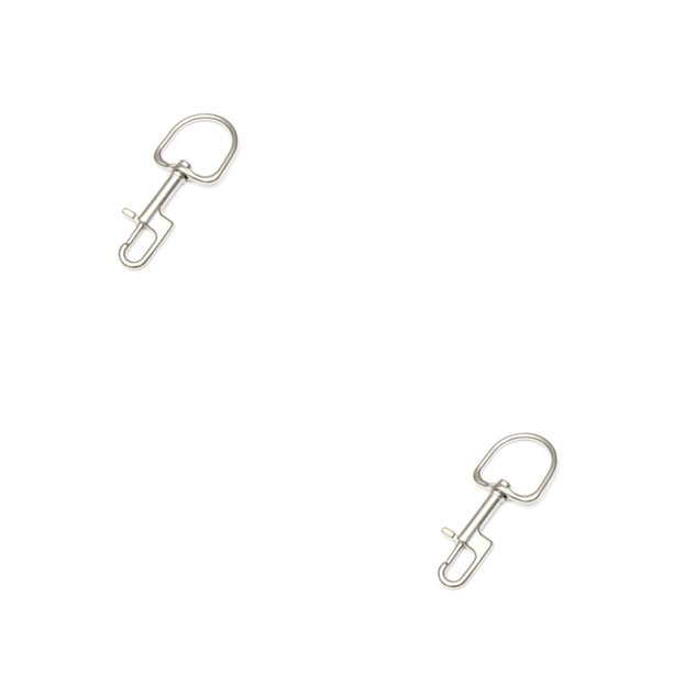 Naiovety Gancho de seguridad Ganchos de doble extremo de acero inoxidable Estanqueidad de seguridad Sin nudo Hebilla de metal Múltiples tamaños Perno de Cabeza simple de 110 mm 2piezas Naiovety CBP377988