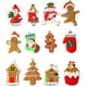 thumbnail image 3 of Mini árbol de Navidad colgantes adornos de dibujos animados hombre árboles de Navidad figuras colgantes juguetes decoración artesanal, D 12 piezas Inevent HA008986-02, 3 of 6