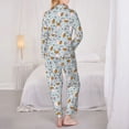 thumbnail image 6 of Wukai Carrot Rabbit Print Women's Pajama Set - Soft Long Sleeve Sleepwear for Comfort and Style-Medium, 6 of 9