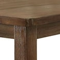 thumbnail image 3 of Rustic Plank Wooden Counter Height Table with Block Legs, Oak Brown- Saltoro Sherpi, 3 of 3