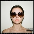 thumbnail image 3 of Womens Cute Bubbly Heart Shape Metal Rim Retro Lolita Sunglasses / Gold Tortoise - Brown, 3 of 7