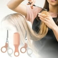 thumbnail image 2 of Unique Bargains 1 Set Frosted Hair Cutting Scissors for Hair Styling Orange White, 2 of 7