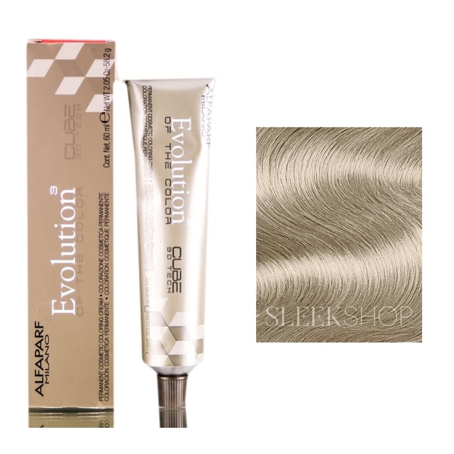11.02 - Pure Violet Platinum , Alfaparf Milano Evolution of the Hair Color Dye Haircolor Cube, Alpha Parf Hair Scalp - Pack of 2 w/ Sleek Teasing Comb Tinte Cabello Alfaparf Milano by Sleekshop Alpha Parf belleza