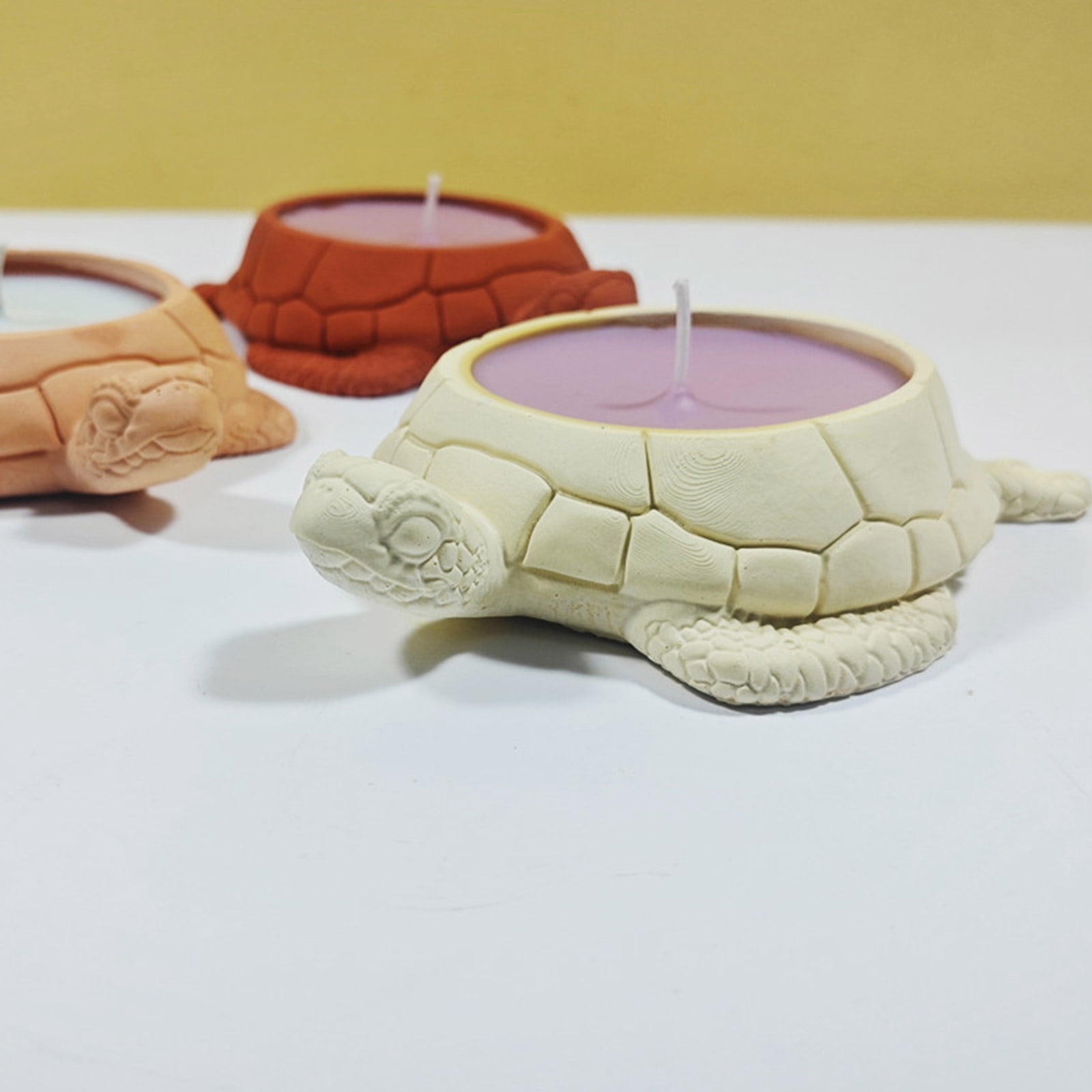 Tortoise Candle Cup Resin Moulds Succulents Planter Silicone Molds for Home Decoration, Epoxy Resin, Cement Clay Mould
