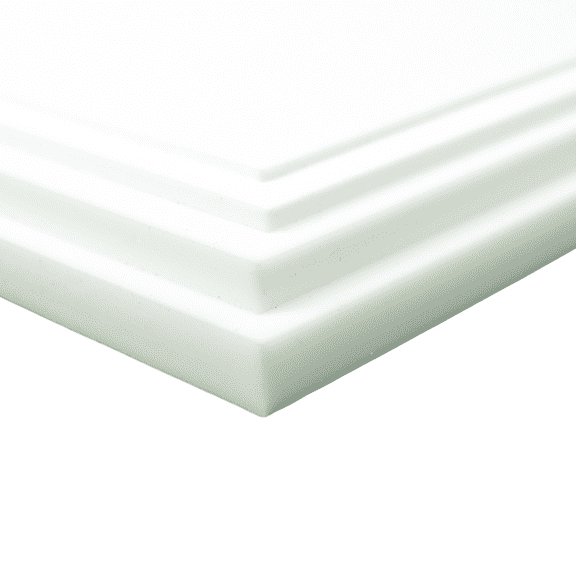 BuyPlastic White (Natural) Teflon PTFE Virgin Plastic Sheet 1/16" x 6" x 6" - Chemical Resistant, Impact Resistant
