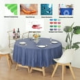 thumbnail image 2 of (12 Pack) Navy Blue Premium Round Heavy-Duty Plastic Table Covers (Reusable), 2 of 6