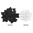 thumbnail image 3 of Etiquetas de identificación para mascotas en forma de hueso, 38mmx25mm/1.5"x1" metal negro en blanco con anillo para manualidades, 30 piezas, 3 of 7