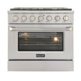 thumbnail image 2 of Kucht Professional 36" Stainless Steel Propane Gas Range with Knobs in Silver, 2 of 10